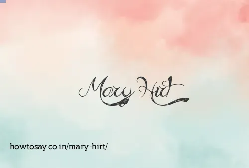 Mary Hirt