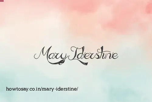 Mary Iderstine