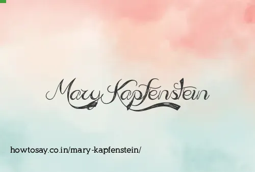 Mary Kapfenstein