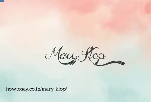 Mary Klop