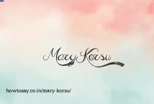 Mary Korsu