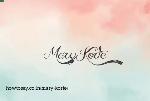Mary Korte