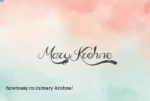 Mary Krohne