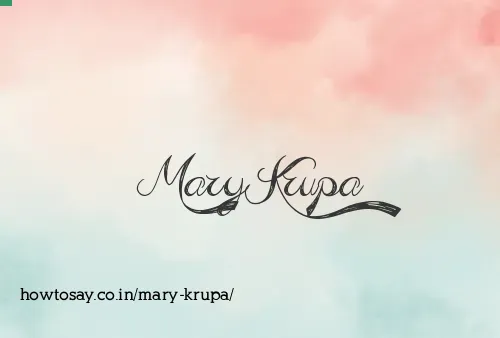 Mary Krupa