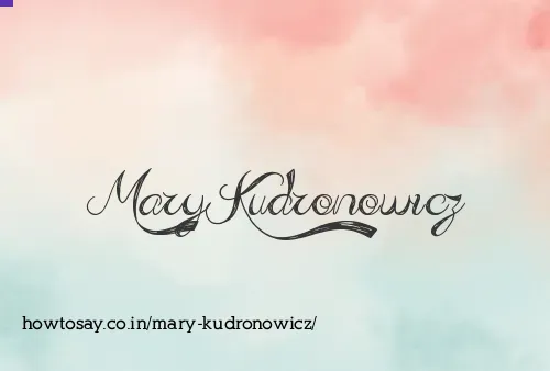 Mary Kudronowicz