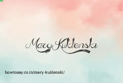 Mary Kuklenski