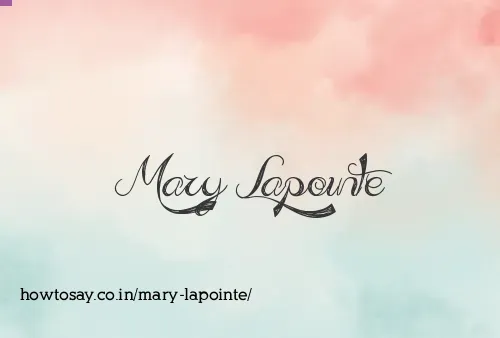 Mary Lapointe