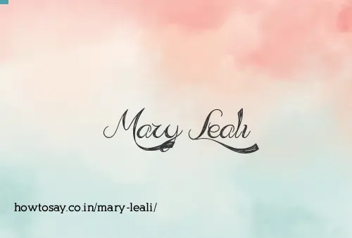 Mary Leali