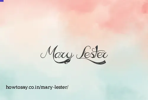 Mary Lester