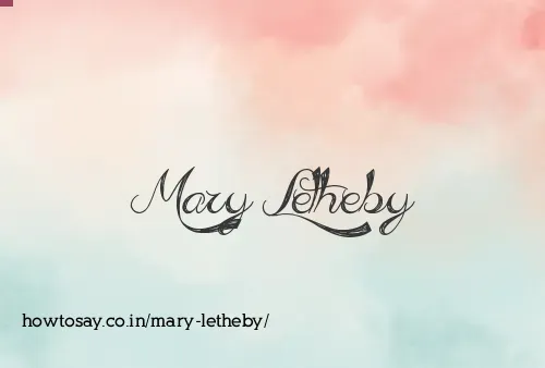 Mary Letheby