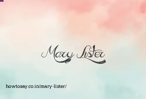 Mary Lister