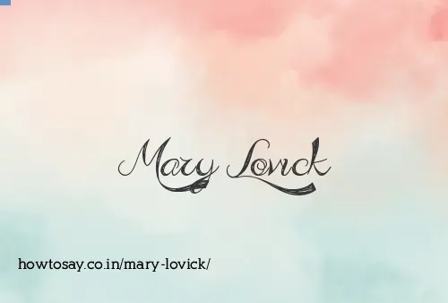 Mary Lovick