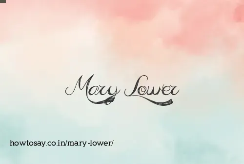 Mary Lower