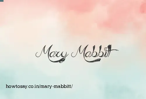 Mary Mabbitt