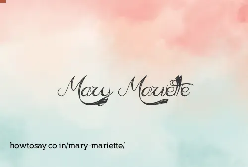 Mary Mariette