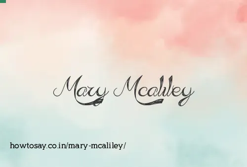 Mary Mcaliley