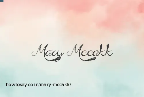Mary Mccakk