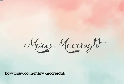 Mary Mccreight
