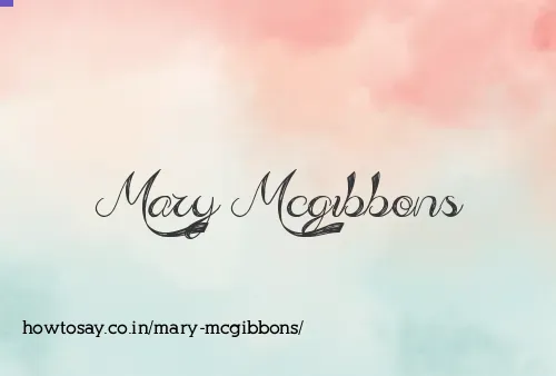 Mary Mcgibbons