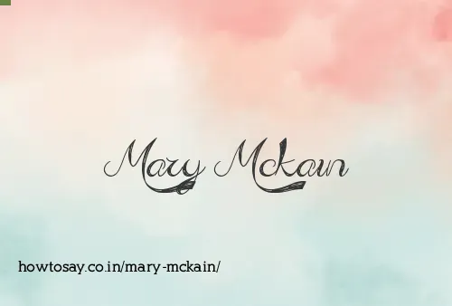 Mary Mckain