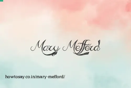 Mary Mefford