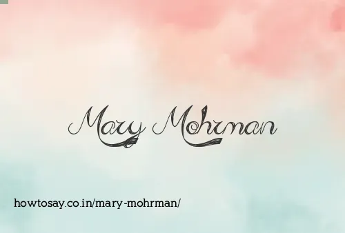 Mary Mohrman