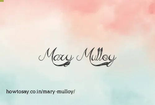 Mary Mulloy