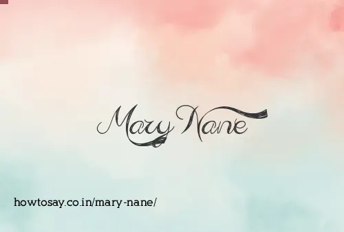 Mary Nane