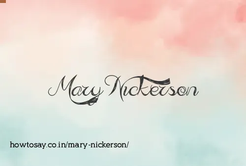Mary Nickerson