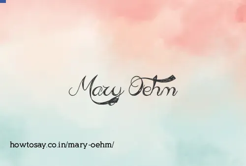 Mary Oehm