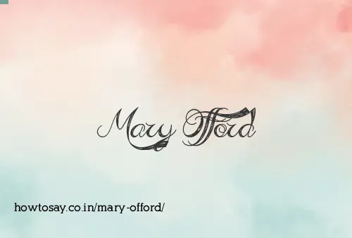 Mary Offord