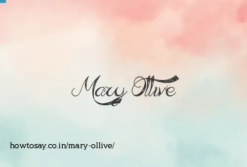 Mary Ollive