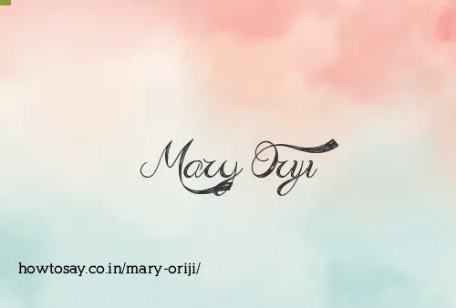 Mary Oriji