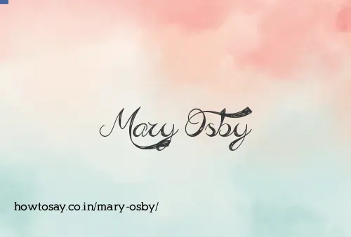 Mary Osby
