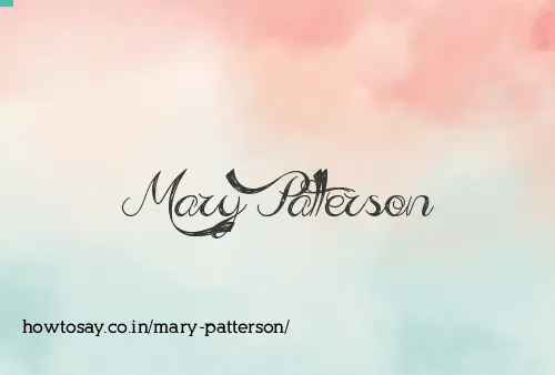 Mary Patterson