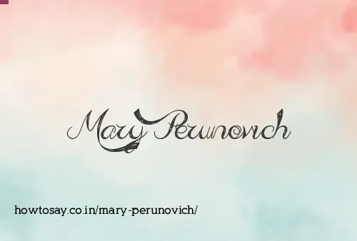 Mary Perunovich
