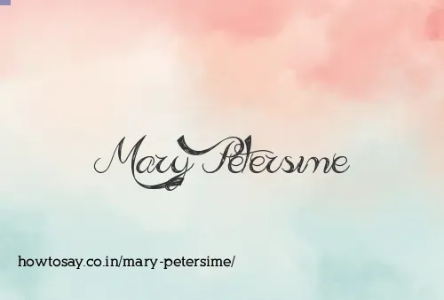 Mary Petersime