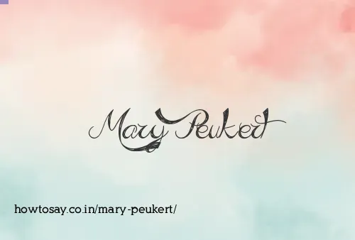 Mary Peukert