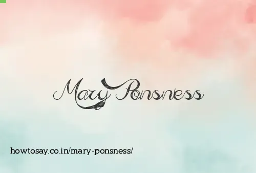 Mary Ponsness