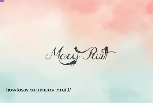 Mary Pruitt