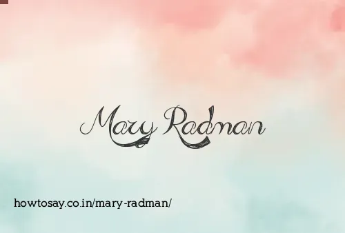 Mary Radman