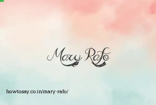 Mary Rafo