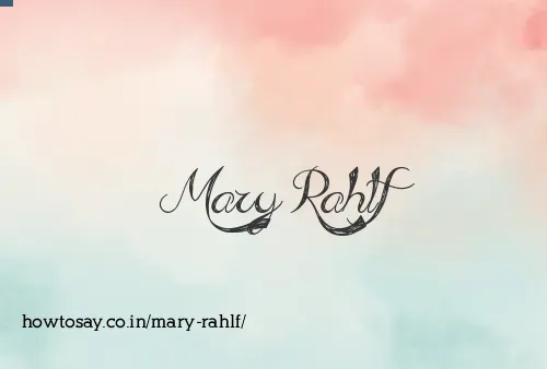 Mary Rahlf
