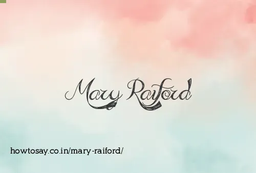 Mary Raiford