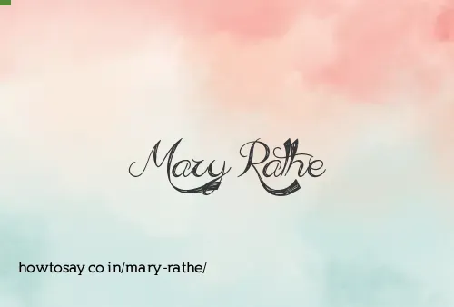 Mary Rathe