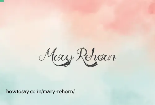 Mary Rehorn