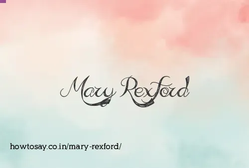 Mary Rexford