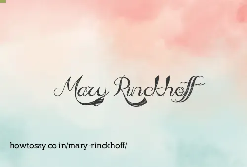 Mary Rinckhoff