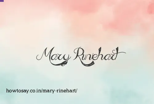 Mary Rinehart