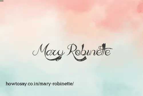 Mary Robinette